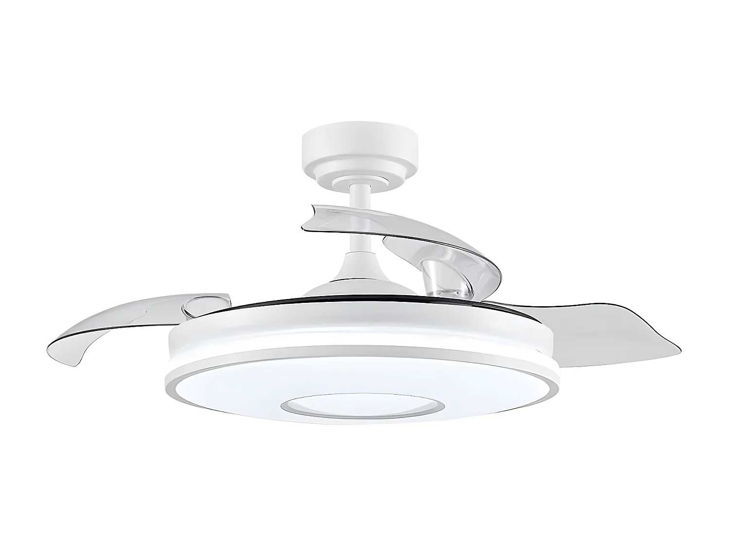 Ventilateur CCT à LED blanche DANI L intégré et mémoire de couleur FABRILAMP