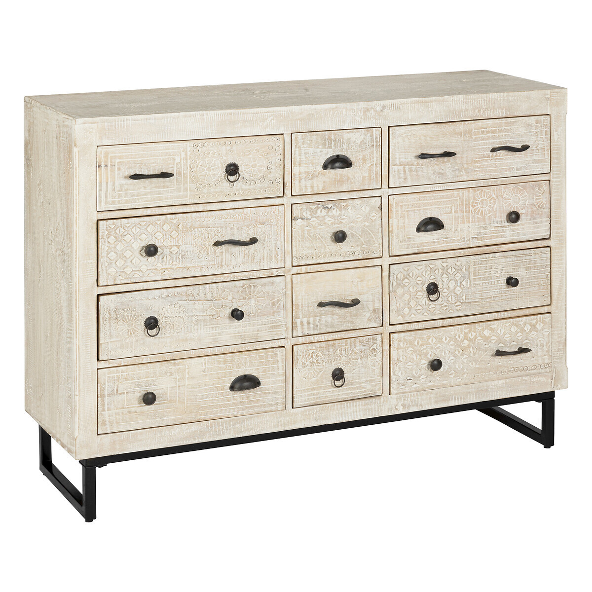 Chest of drawers Ajay" Mango wood, 12 drawers