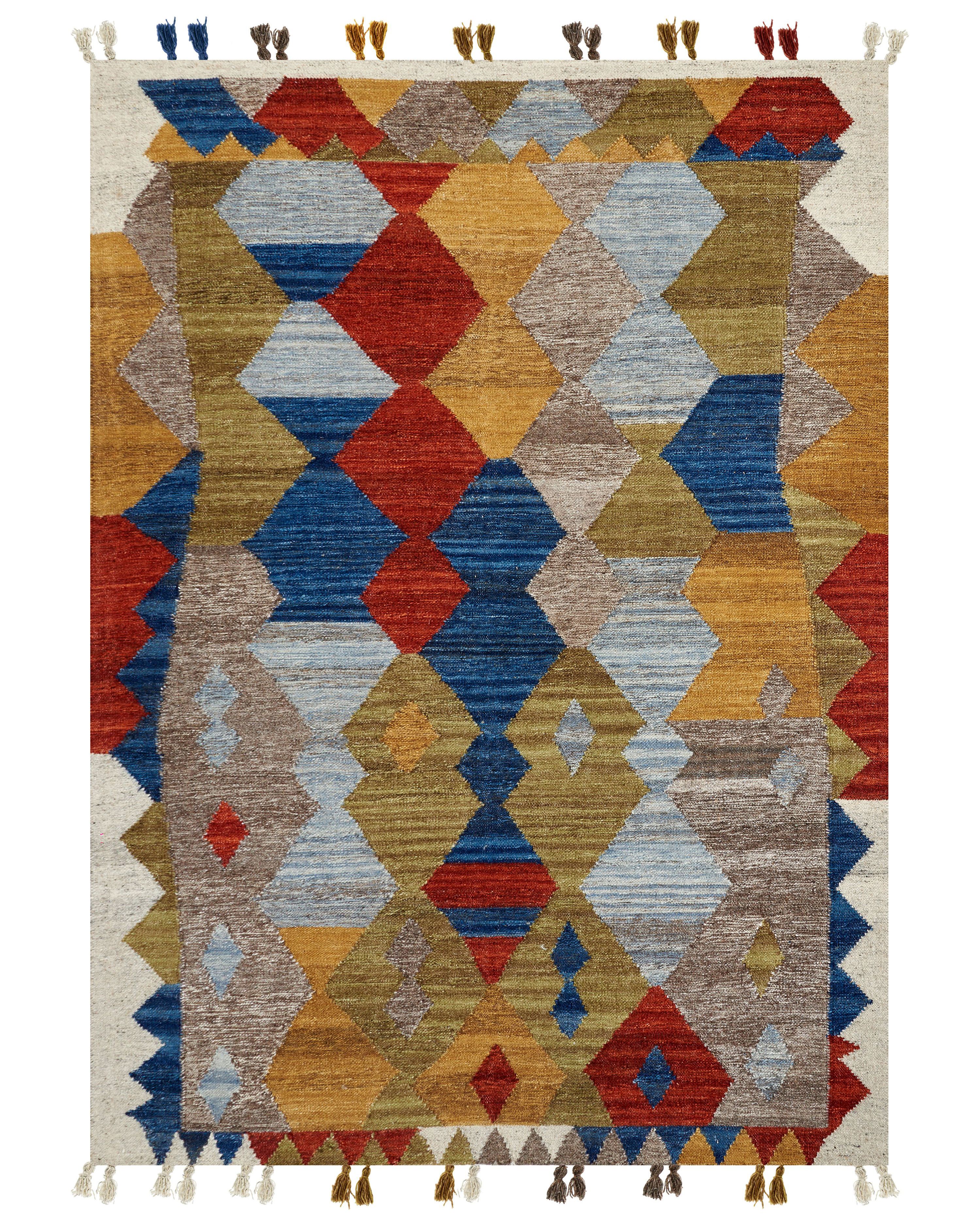 Rug ARZAKAN Multicolour 200 x 300 cm Wool Kilim