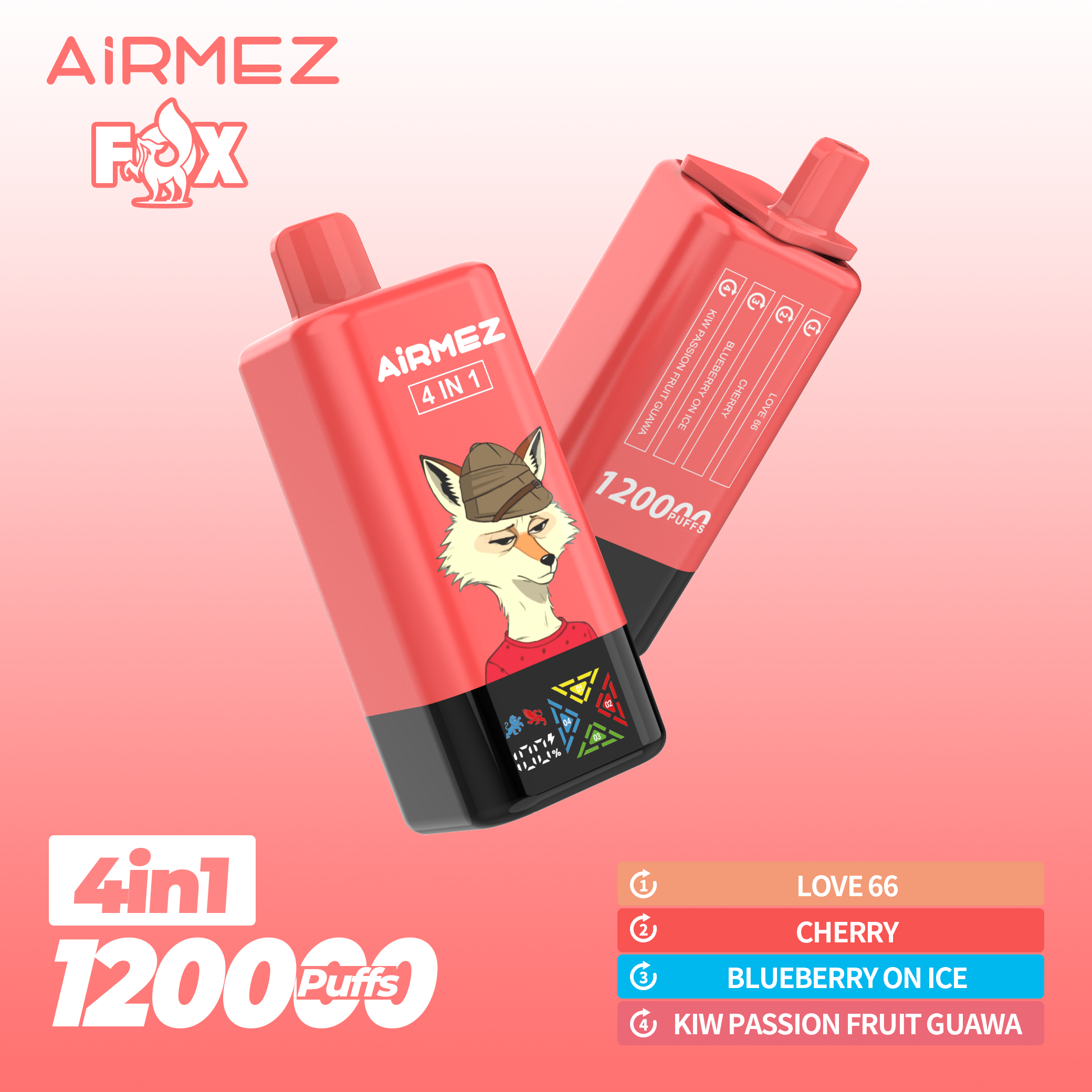Airmez FOX 4-in-1 120000 Puffs – Quad Flavor Beast