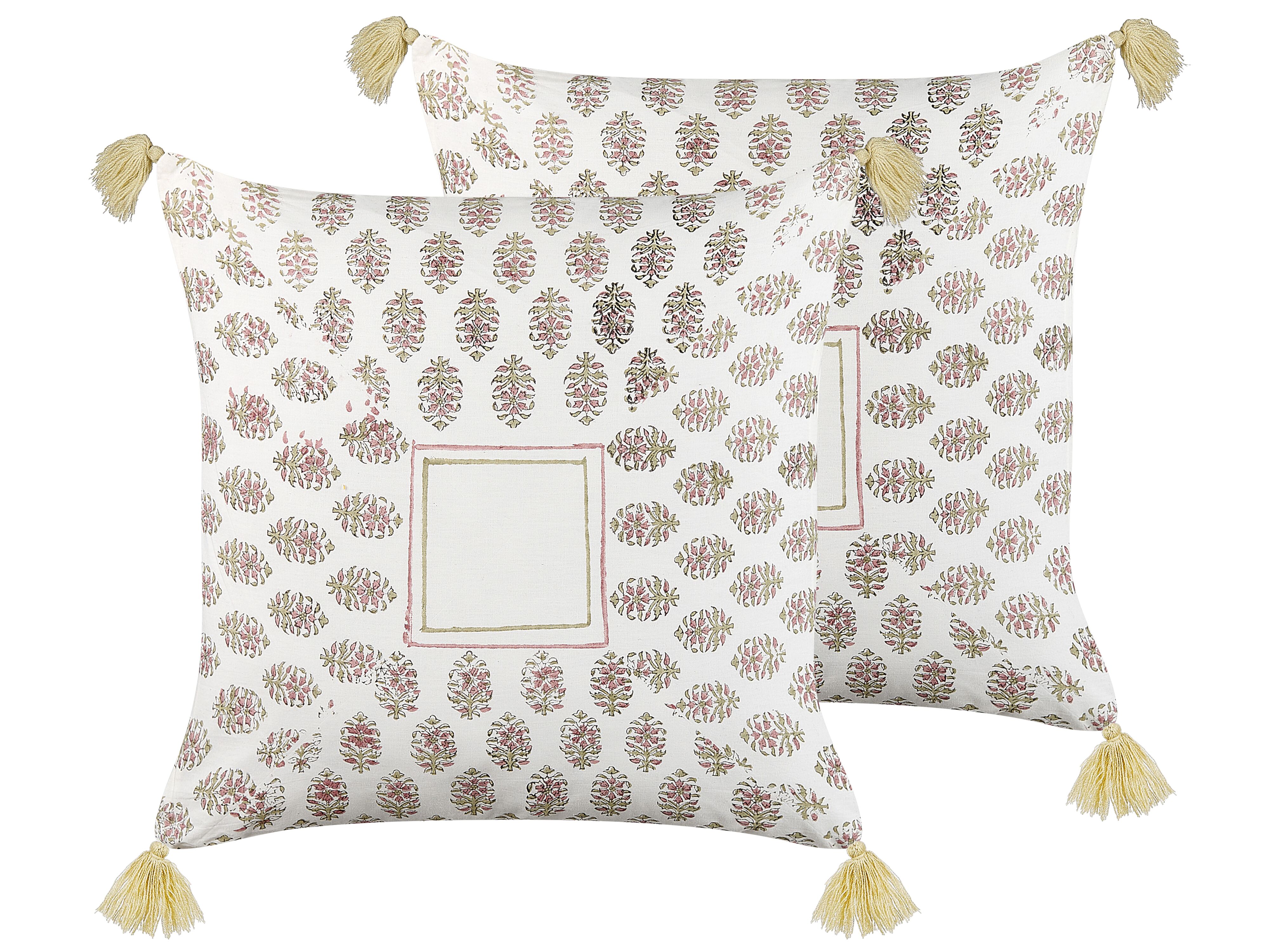 Set of 2 Decorative Cushions SETOSA Cotton 45 x 45 cm Multicolour Geometric Pattern