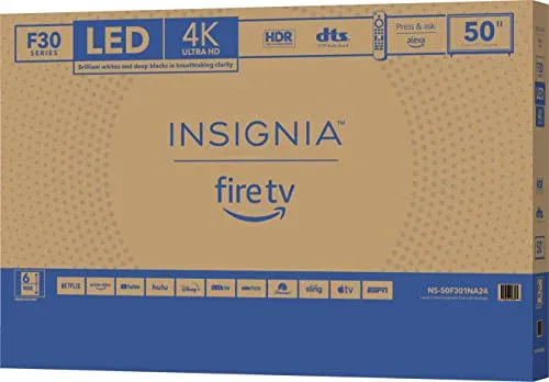 INSIGNIA 50-inch Class F30 Series LED 4K UHD Smart Fire TV with Alexa Voice Remote - Image 2
