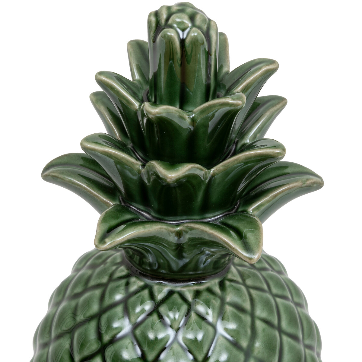 Decorative pineapple Ceramic, Green, H.20 cm