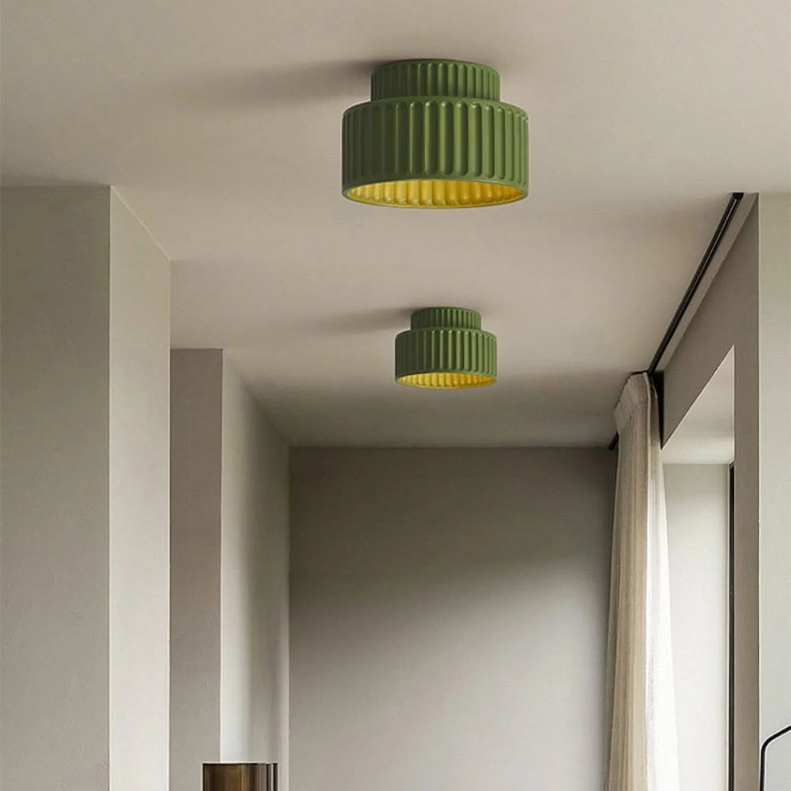 Arturesthome Vintage Style Semi Flush Mount Ceiling Light