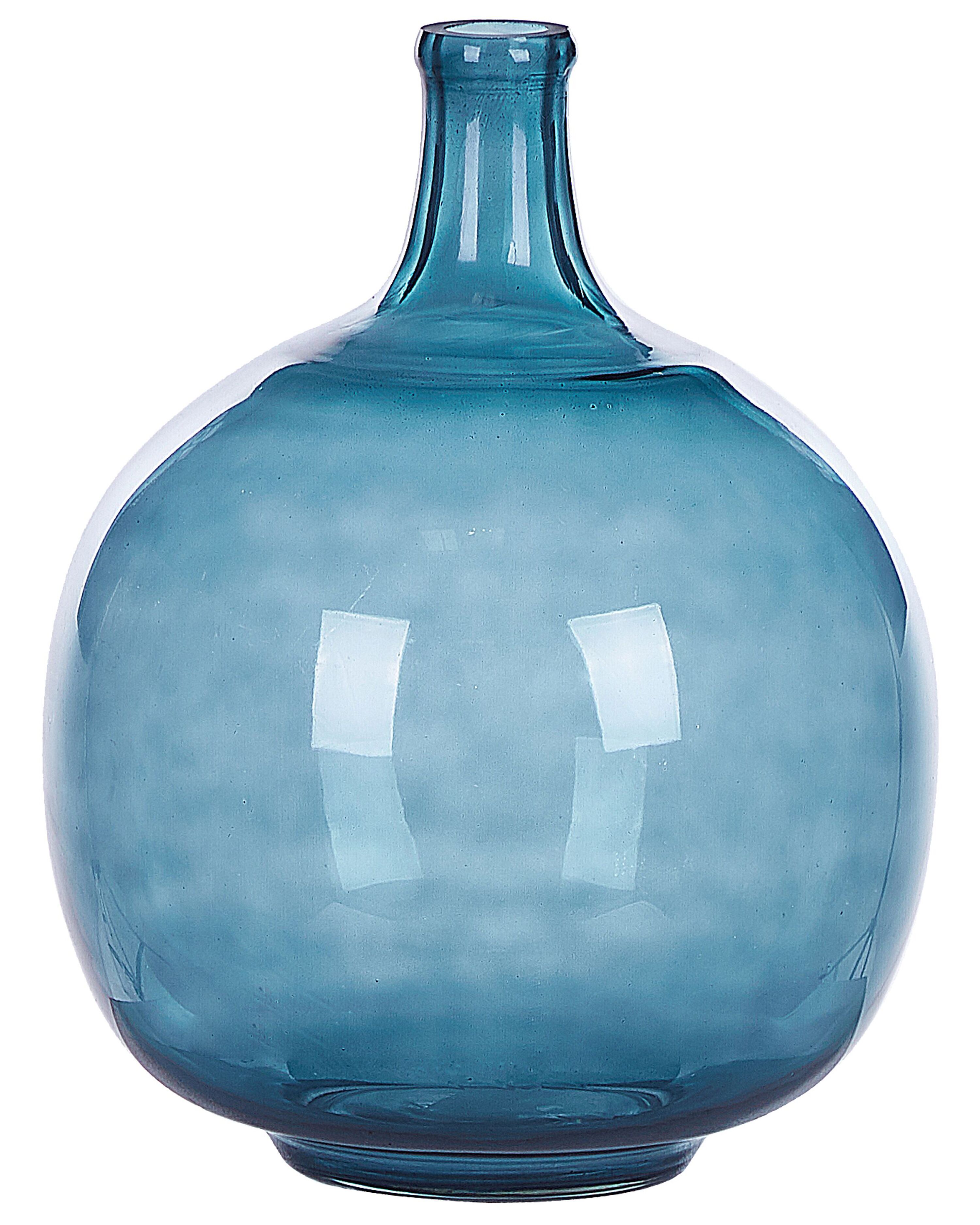 Decorative Vase CHAPPATHI Glass 31 cm Blue