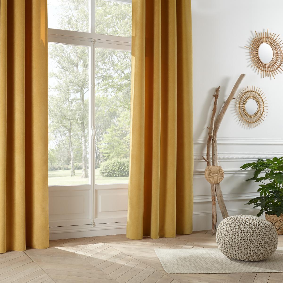Curtain "Memories" Mustard yellow, 140x260 cm
