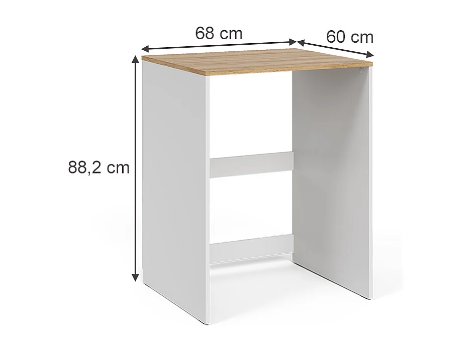 Armoire machine à laver blanc/artisan 68x60x88.2 viktor