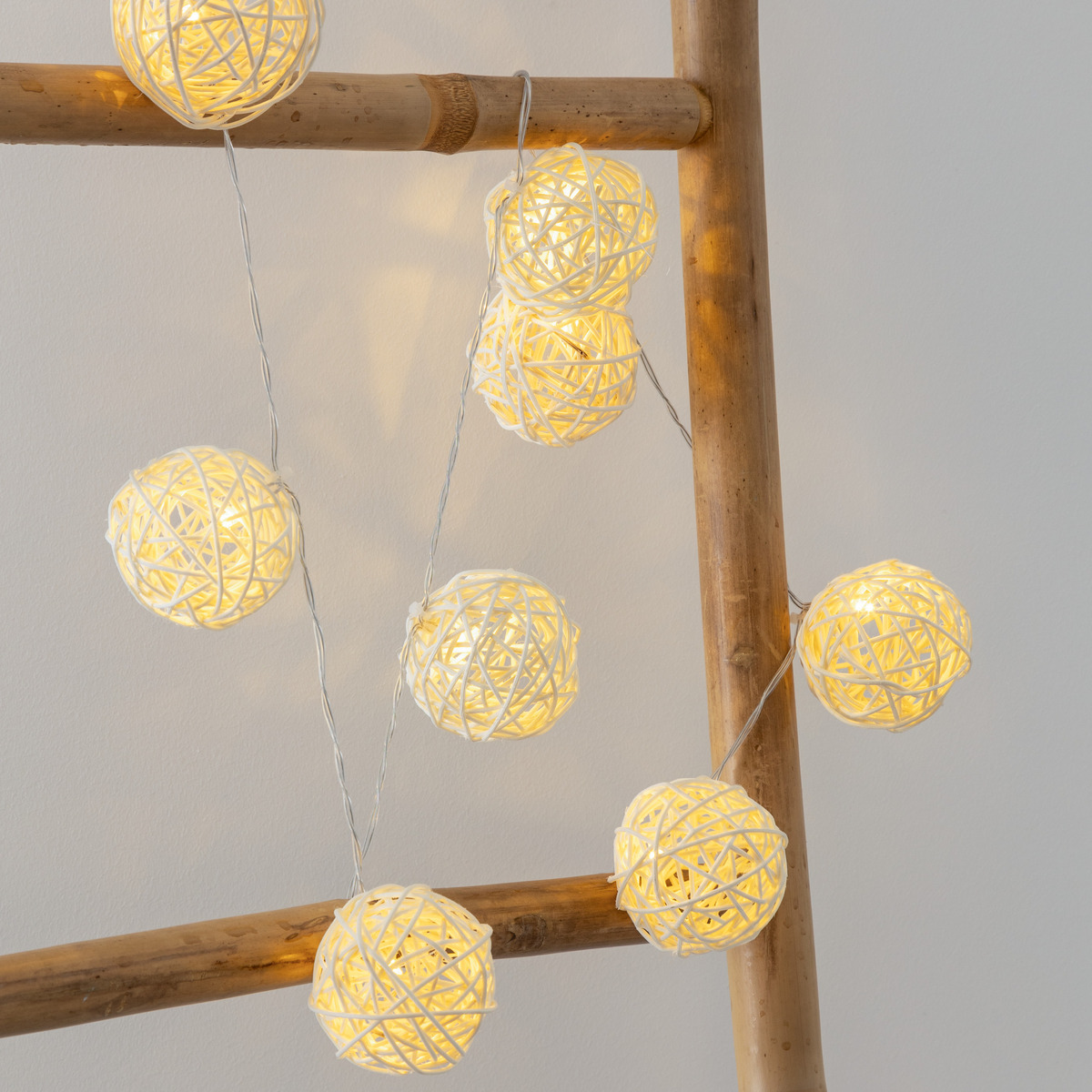 Battery powered LED garland Ivory white, L.162 cm