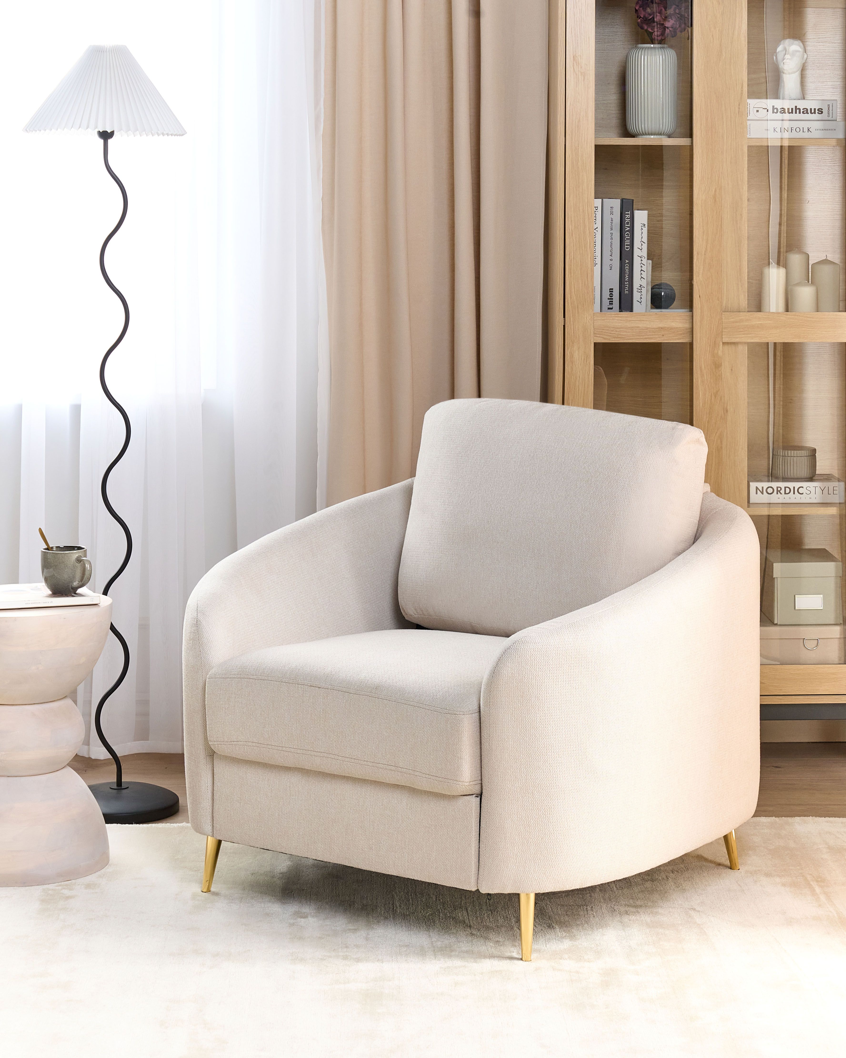 Armchair TROSA Fabric Light Beige