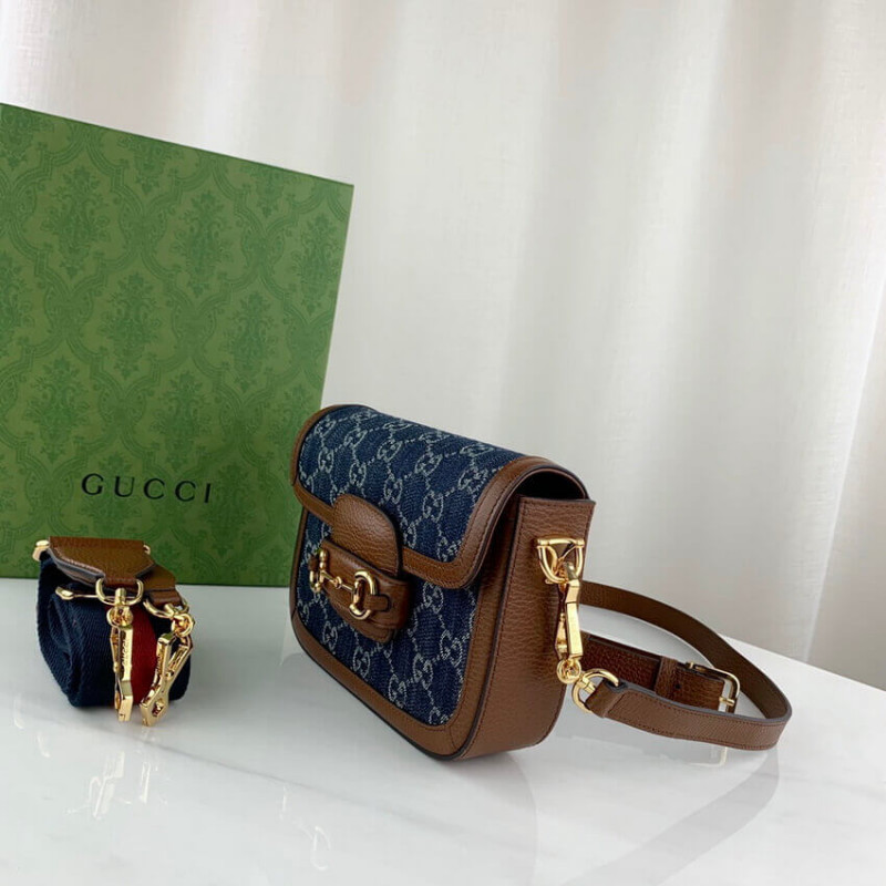 Replica Gucci Horsebit 1955 Denim Mini Bag 6585741:1High-quality replica