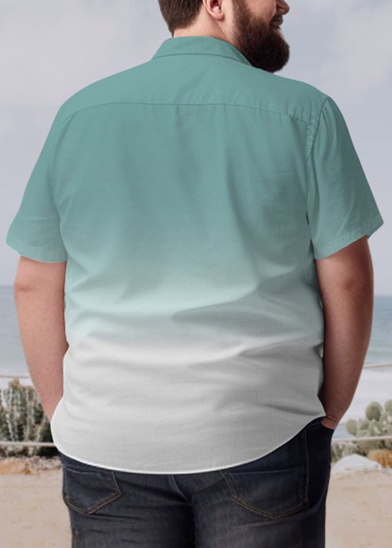 Men's Big Size Vacation Casual Hawaiian Short Sleeve Shirt 004