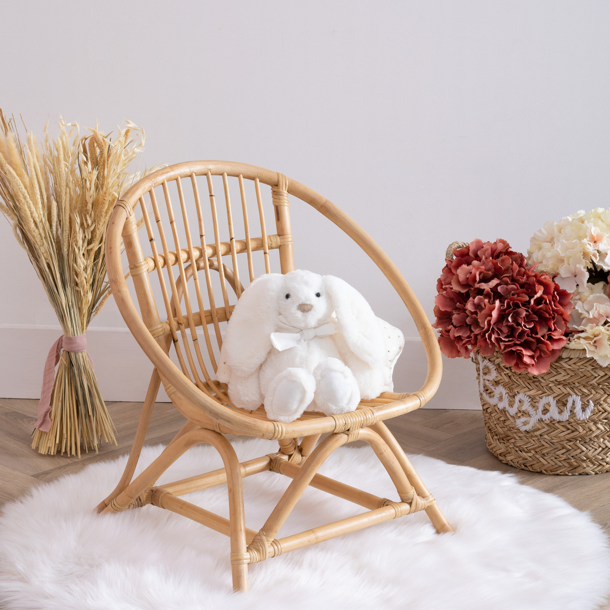 Kids armchair "L&eacute;o" Rattan