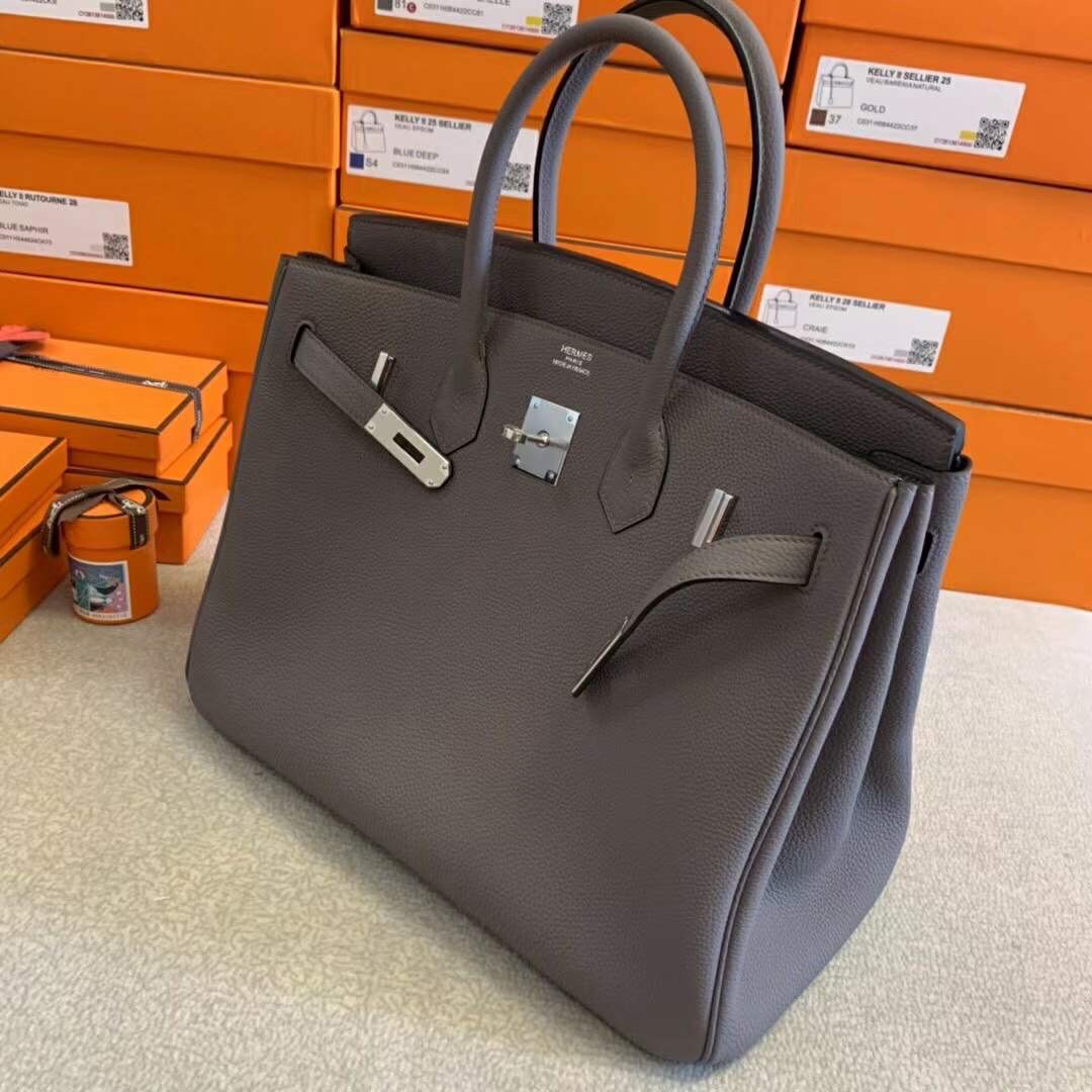 Hermes Birkin 35cm Togo Leather Silver Hardware