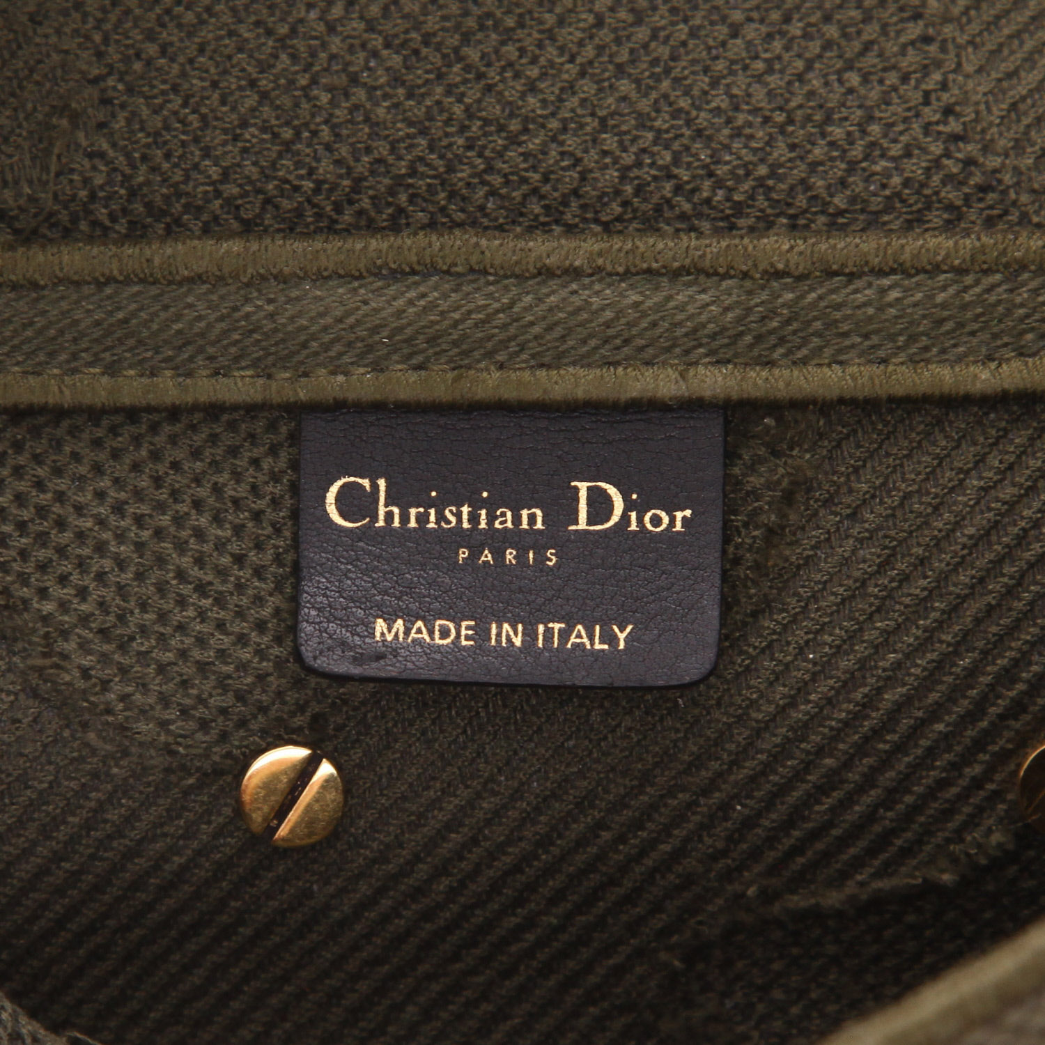 Dior Saddle handbag in khaki canvas1:1High-quality replica