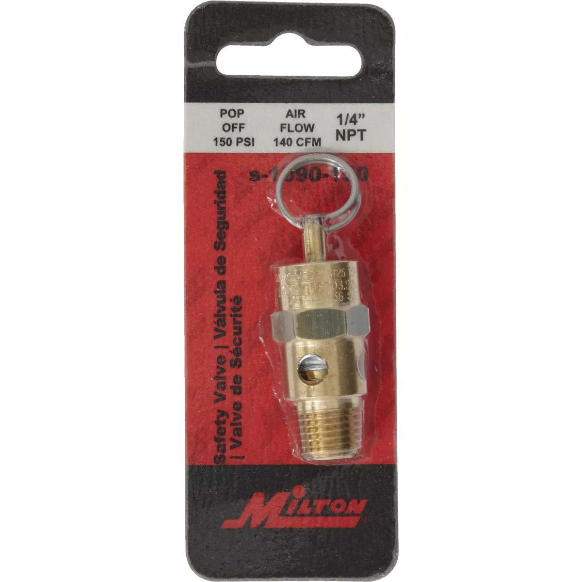 Milton 1/4 In. MNPT 150 psi Safety Valve