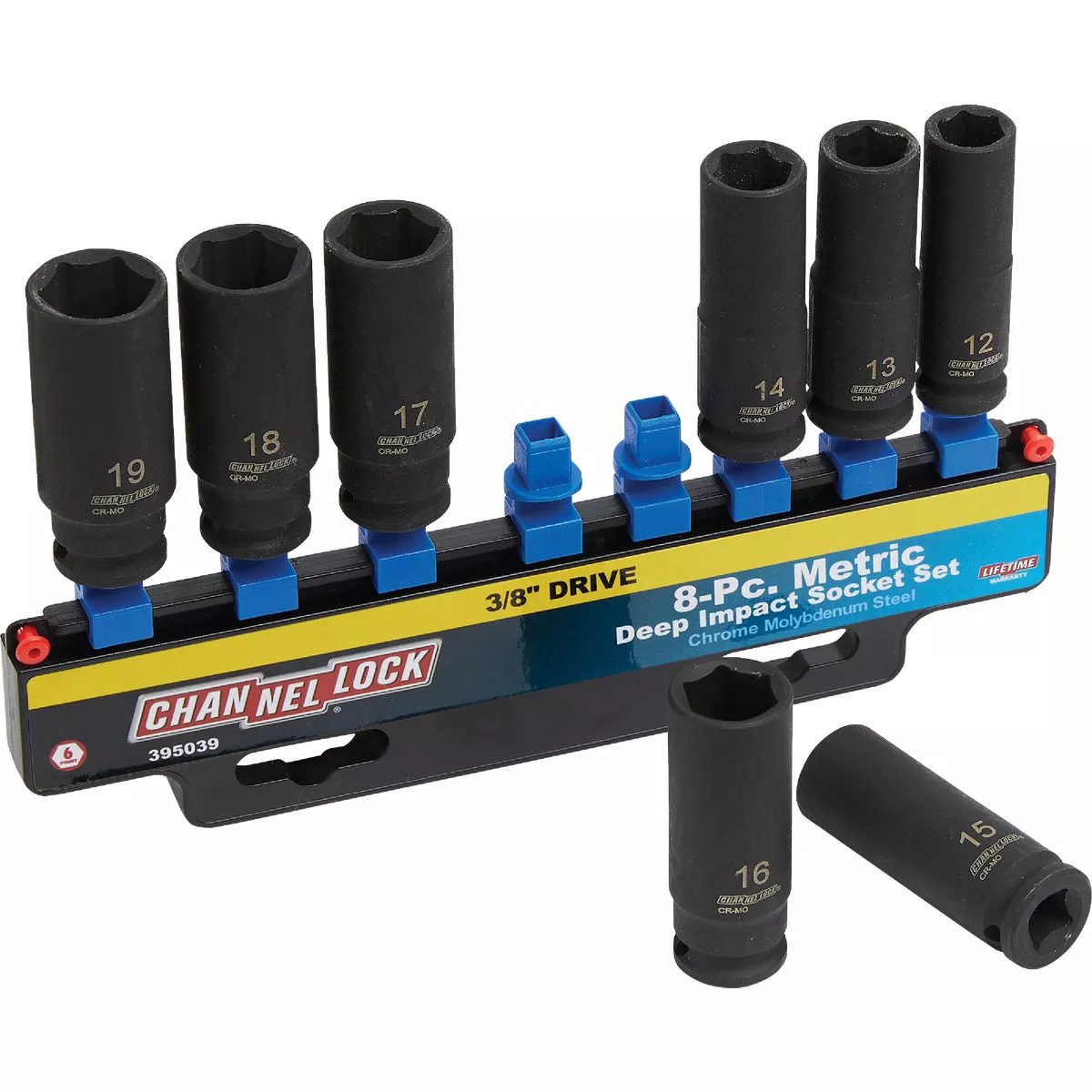 Channellock Metric 3/8 In. Drive 6-Point Deep Impact Driver Set (8-Piece)