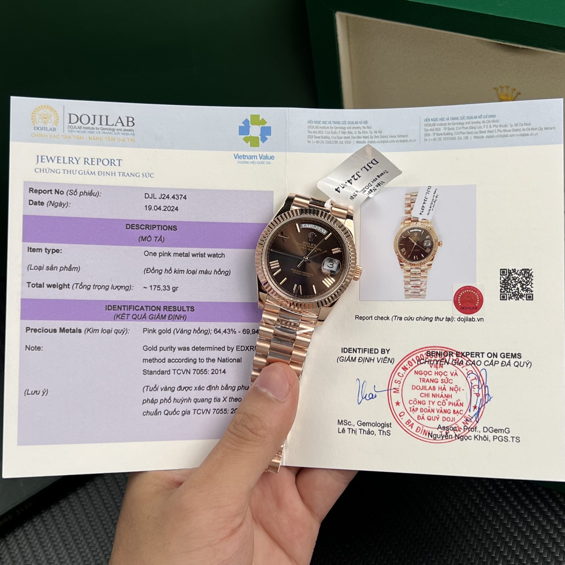 Rolex Replica Watch Day-Date Gold Wrapped Weight 175gram GM Factory 40mm - Elite Watch Atelier