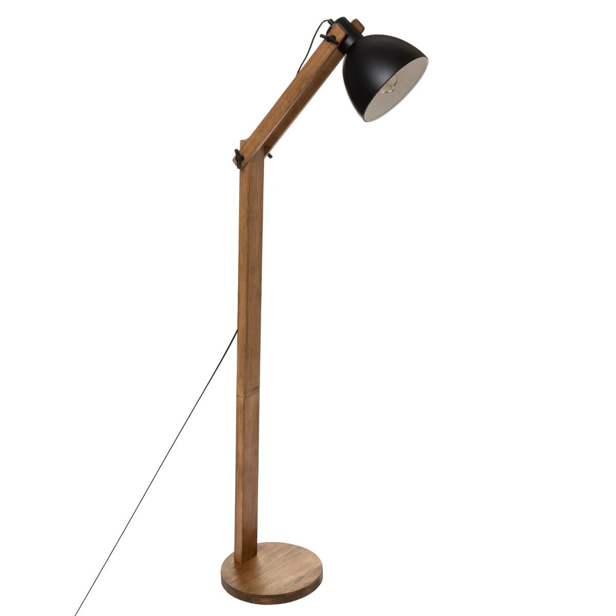Arc floor lamp "Cuba" Black metal, H.158 cm