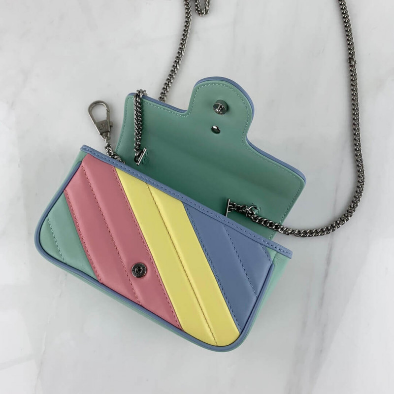 Replica Gucci Gg Marmont Super Mini Bag In Pastel And Rainbow 4764331:1High-quality replica