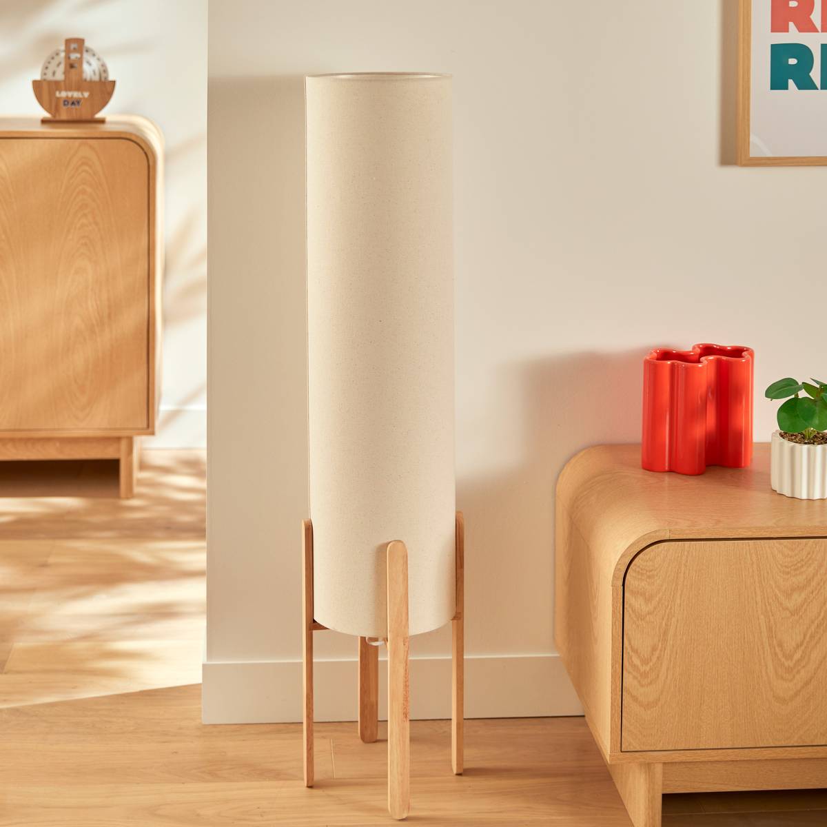 Sector Floor Lamp "Rafa" Beige, H.107 cm