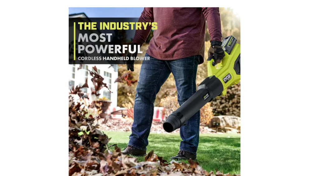 RYOBI 40V HP Brushless Cordless Leaf Blower, 730 CFM, 190 MPH, 2x 4.0 Ah Batteries And Charger - Image 4 RYOBI 40V HP Brushless Cordless Leaf Blower, 730 CFM, 190 MPH, 2x 4.0 Ah Batteries And Charger - Image 4