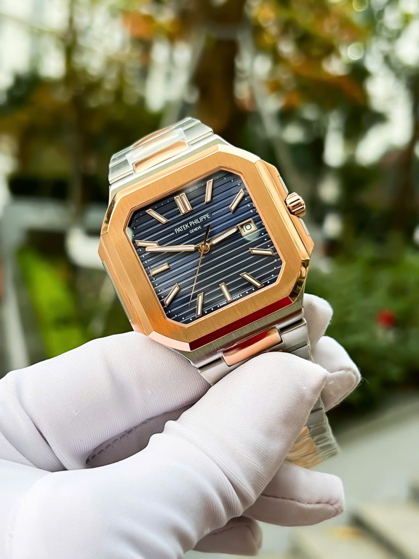 Patek Philippe Cubitus 5821 Replica 11 Watch Blue Square Dial 45mm - Top club