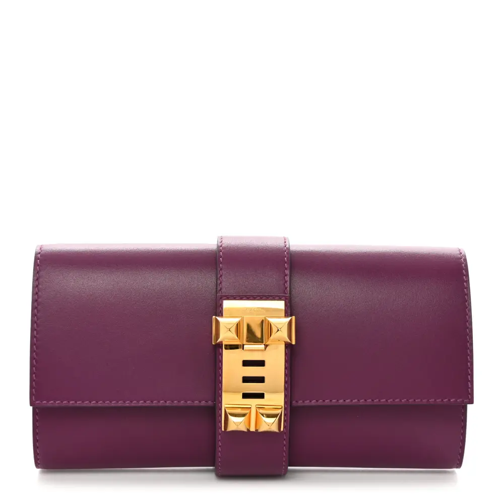 Hermès Anemone Tadelakt Leather Medor 23 Clutch Gold Hardware Rep1:1High-quality replica