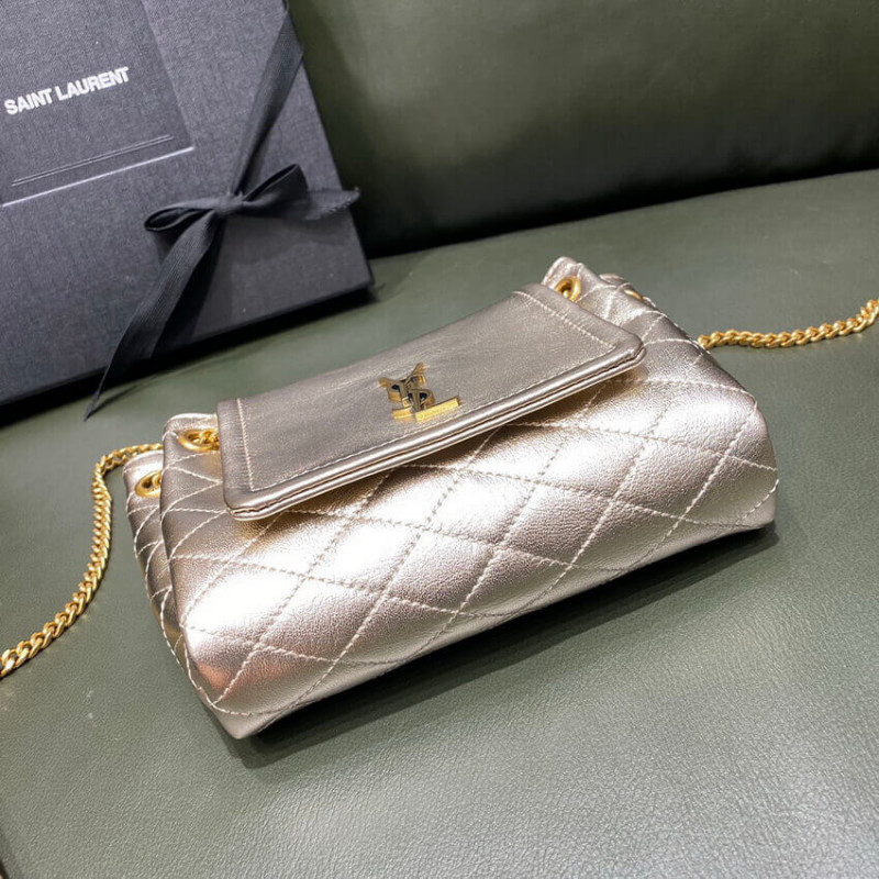 Replica Saint Laurent Nolita Mini Leather Shoulder Bag 672738 Champagne Gold1:1High-quality replica