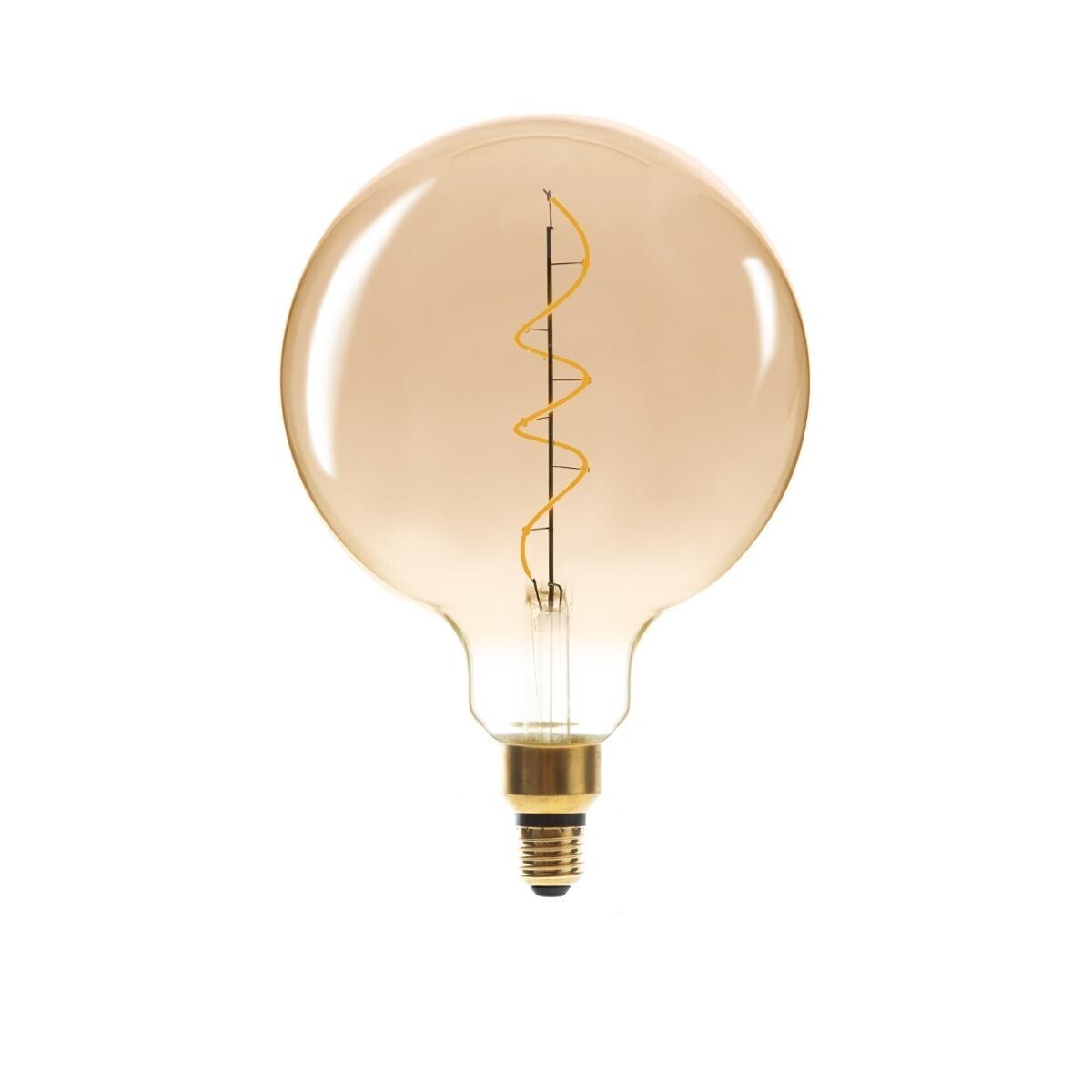 LED bulb "Globe" Twisted Amber, D.20 cm, E27