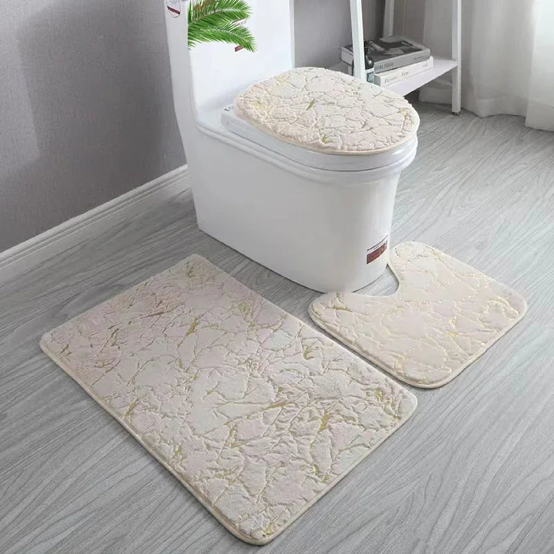 GoldEleganceMat | Anti-Slip Toiletmat Set