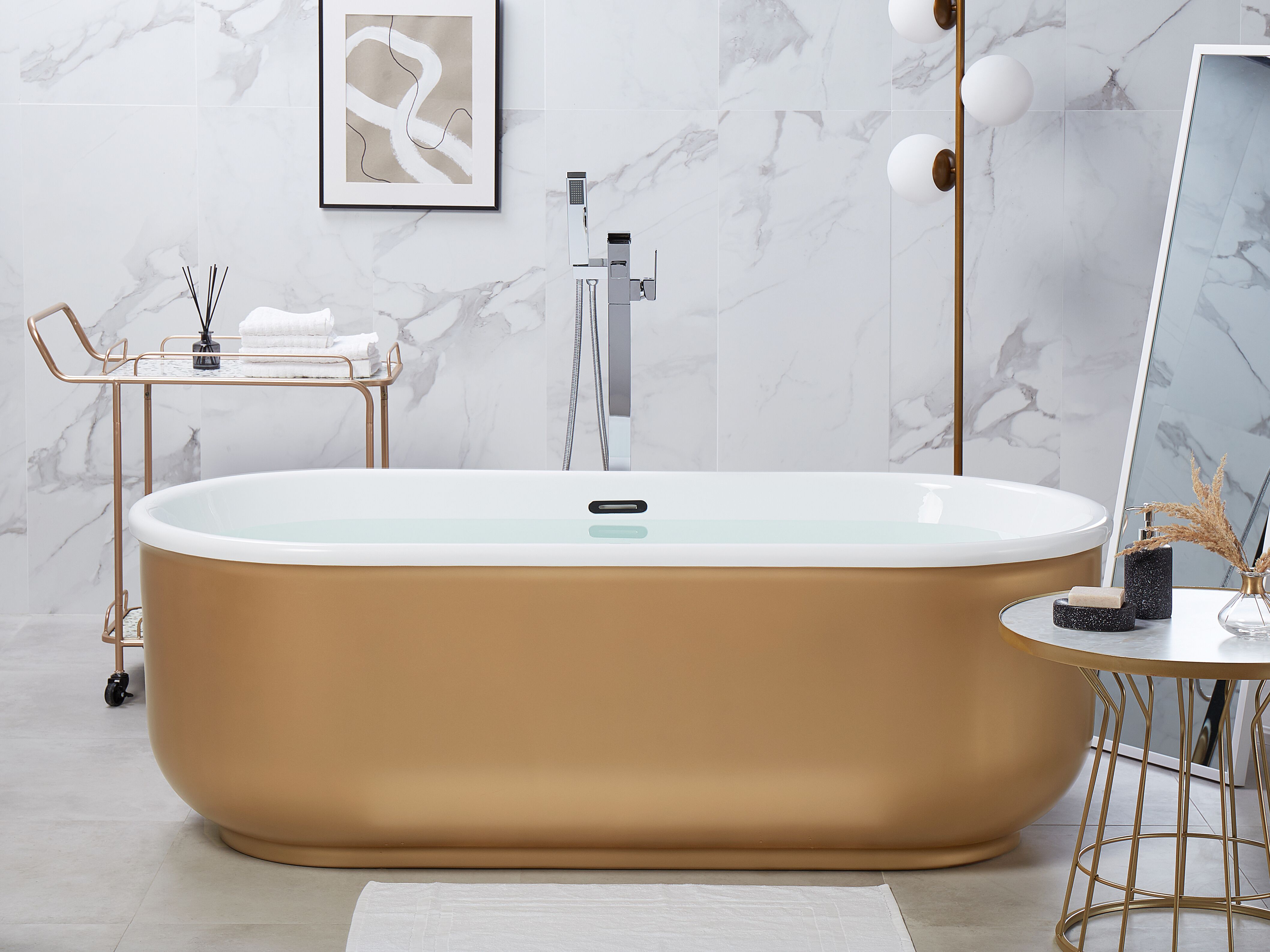 Freestanding Bathtub PINEL 1700 x 800 mm Gold