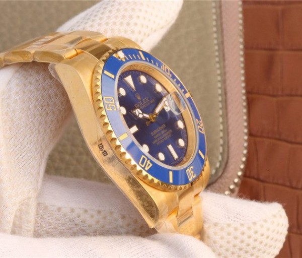 Replica Rolex Submariner 116613 LB Noob YG Wrapped Blue Dial YG Wrapped Bracelet Eta2836 - Top club