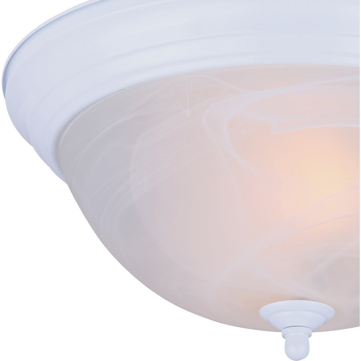 Canarm 13 In. 2-Light White Alabaster Glass Flush Mount Ceiling Light Fixture