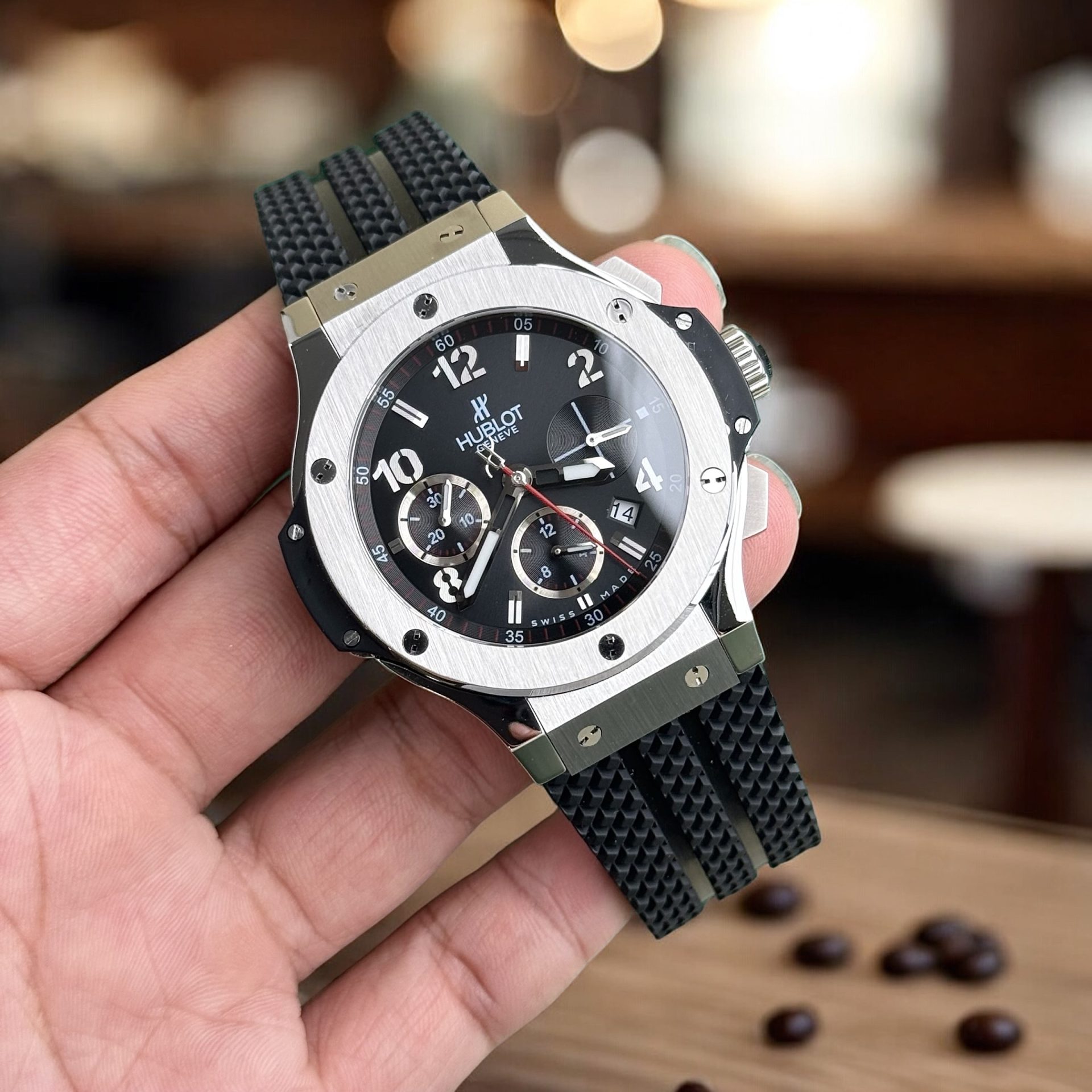 Hublot Replica 11 Watch Big Bang Chronograph Face Black Titanium Automatic 44mm - Top club