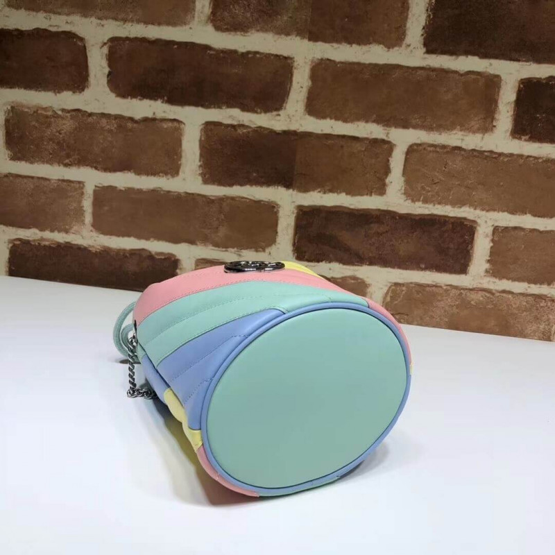 Replica Gucci Gg Marmont Mini Bucket Bag In Pastel And Rainbow 5751631:1High-quality replica