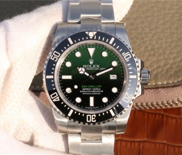 Replica Rolex Sea-Dweller DEEPSEA 116660 D-Green Noob A2836 - Elite Watch Atelier