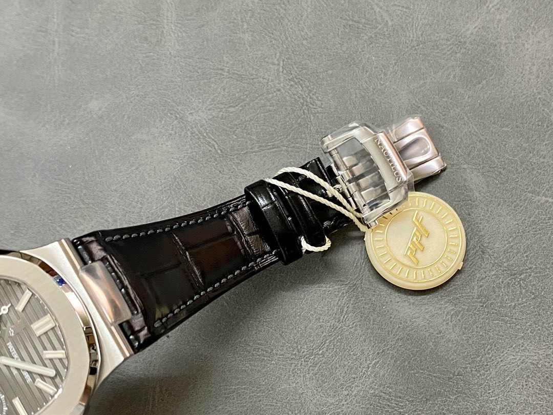 Patek Philippe Best Replica Watch Nautilus 5712 Gray Dial Leather Strap PPF 40mm - Top club