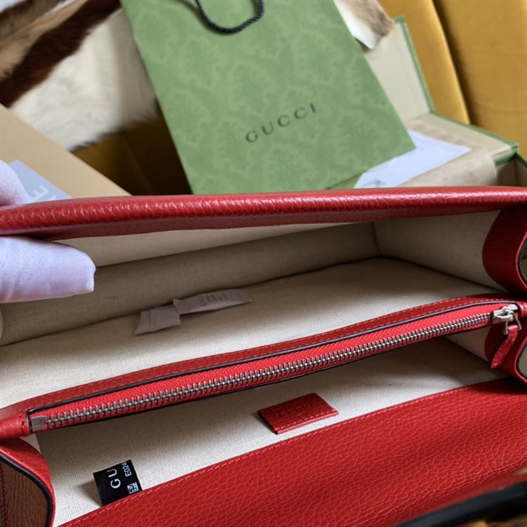 Dionysus leather shoulder bag Hibiscus red metal-free tanned leather – GB1661:1High-quality replica