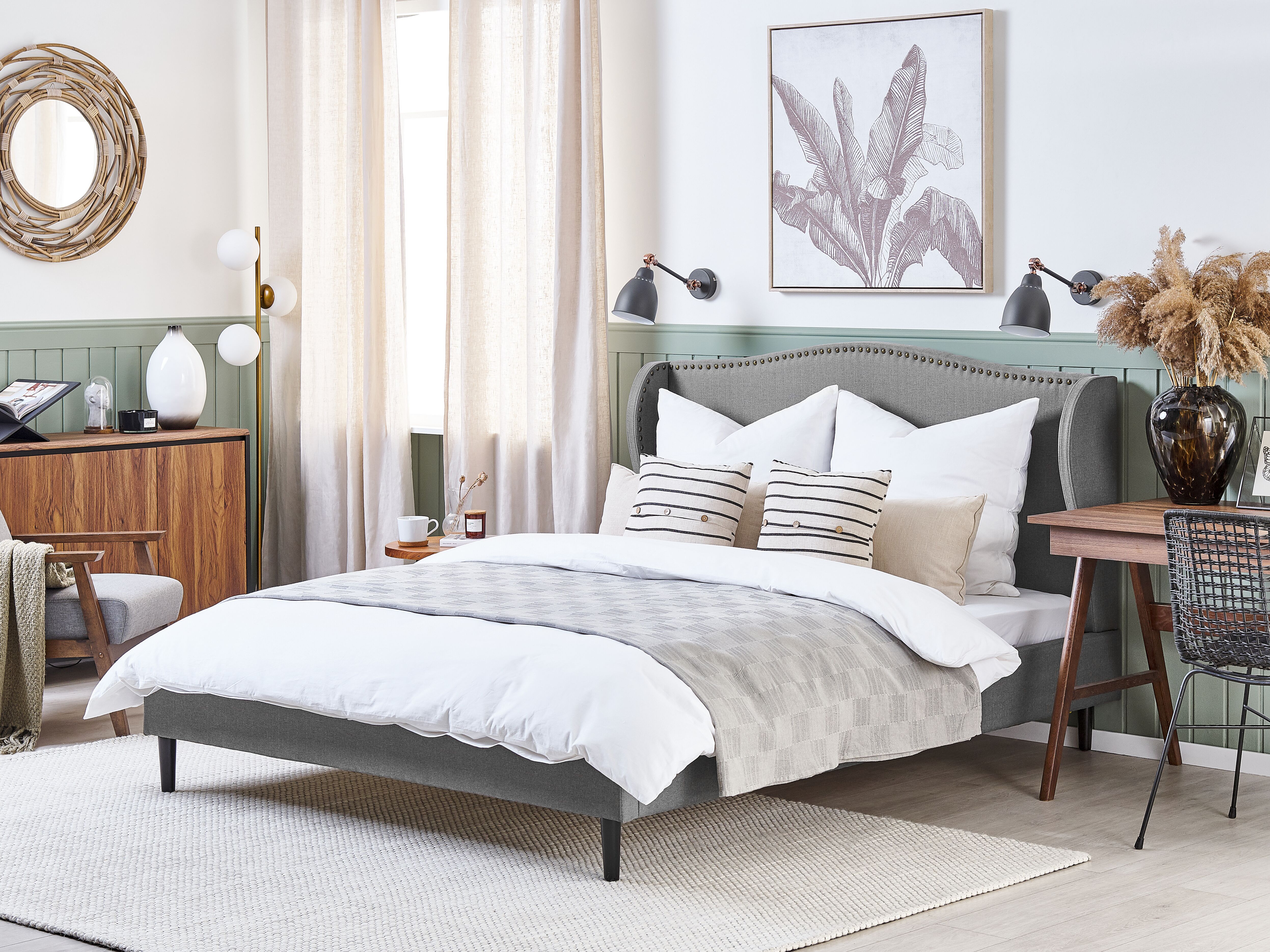 Bed Fabric COLMAR 180 x 200 cm (EU Super King) Grey