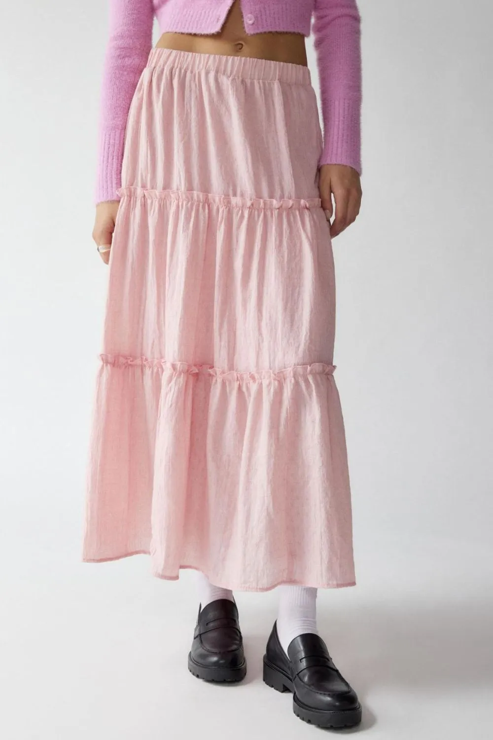 Frill Elastic Waist Skirt - ZKZOOK