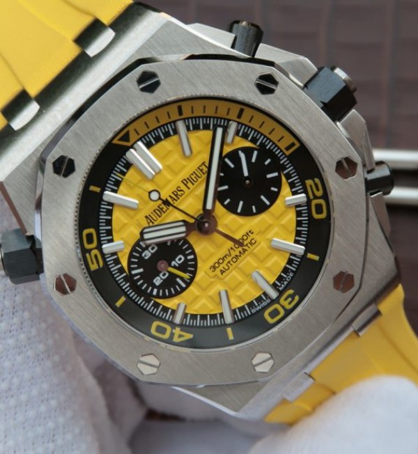 Replica Audemars Piguet JF Royal Oak Offshore Diver Chronograph Yellow A3126 - Top club