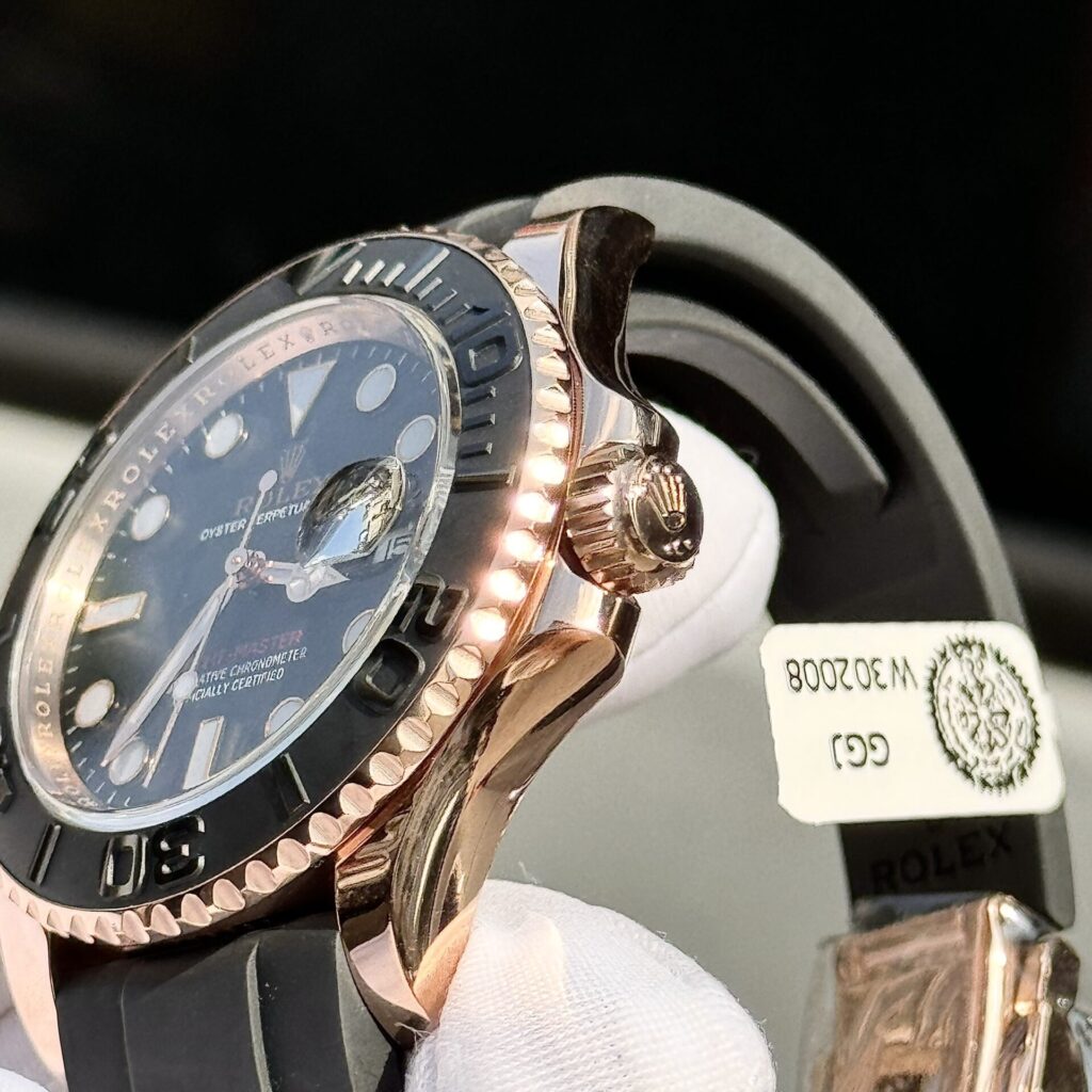 Rolex Yacht-Master Replica 11 Watch Gold Wrapped Black Dial 40mm - Top club