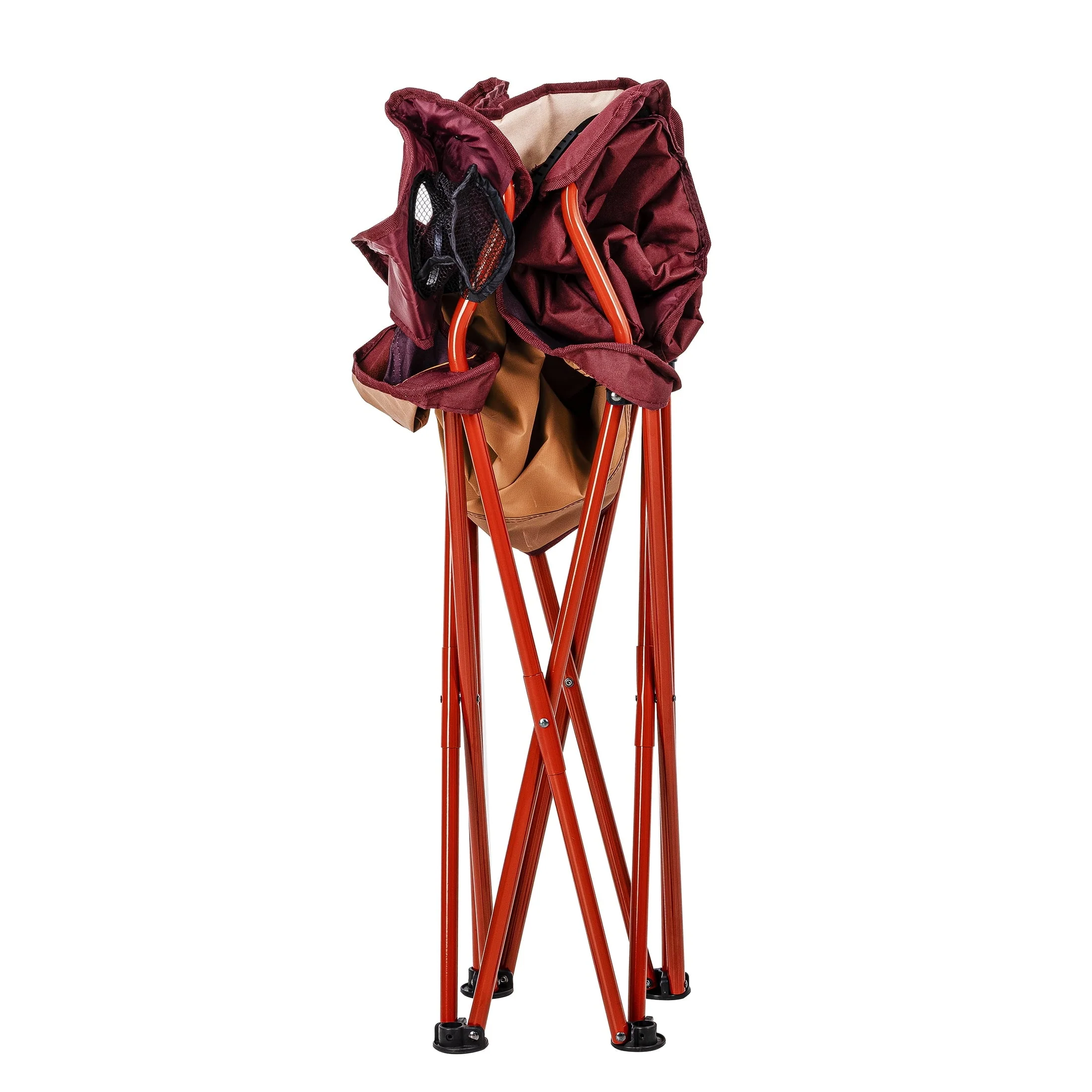 Ozark Trail Oversized Camp Chair with Cooler, Ombre Mountains Design, Red and Orange - Image 4