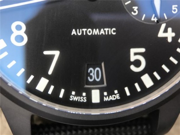 Replica IWC Big Pilot Real PR IW502001 Real Ceramic ZF V2 Black Calfskin Strap A51111 - Top club