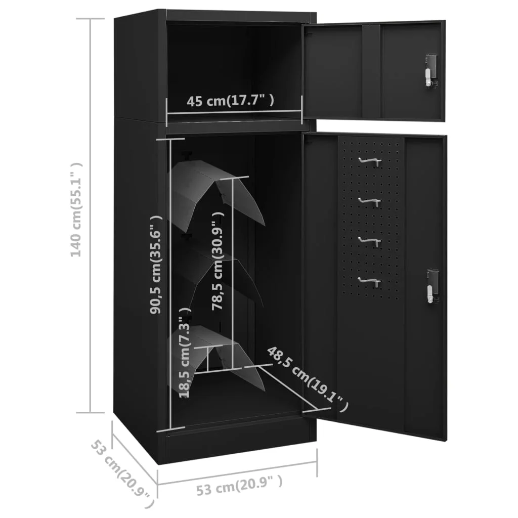 vidaXL Saddle Cabinet Steel Storage Rack Tack Locker Furniture Multi Colors - Image 26