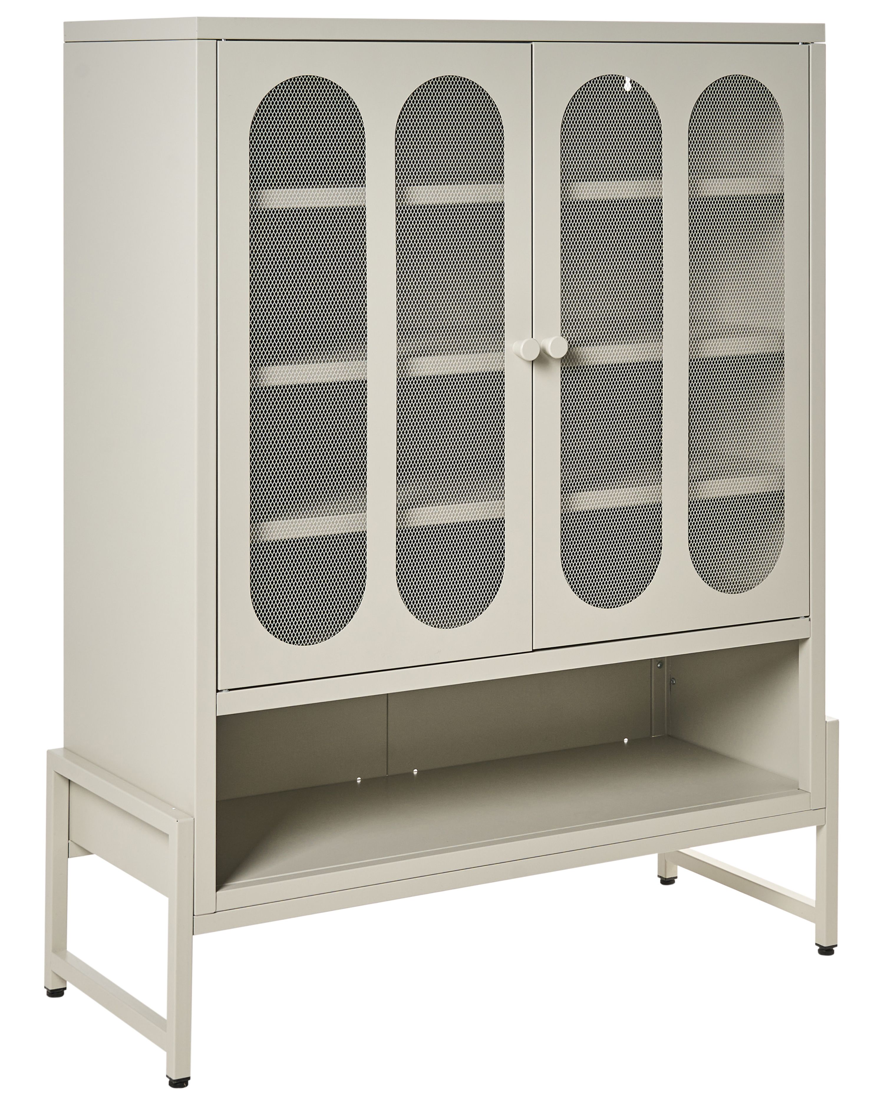 2 Door Sideboard SOLETTA Metal Beige
