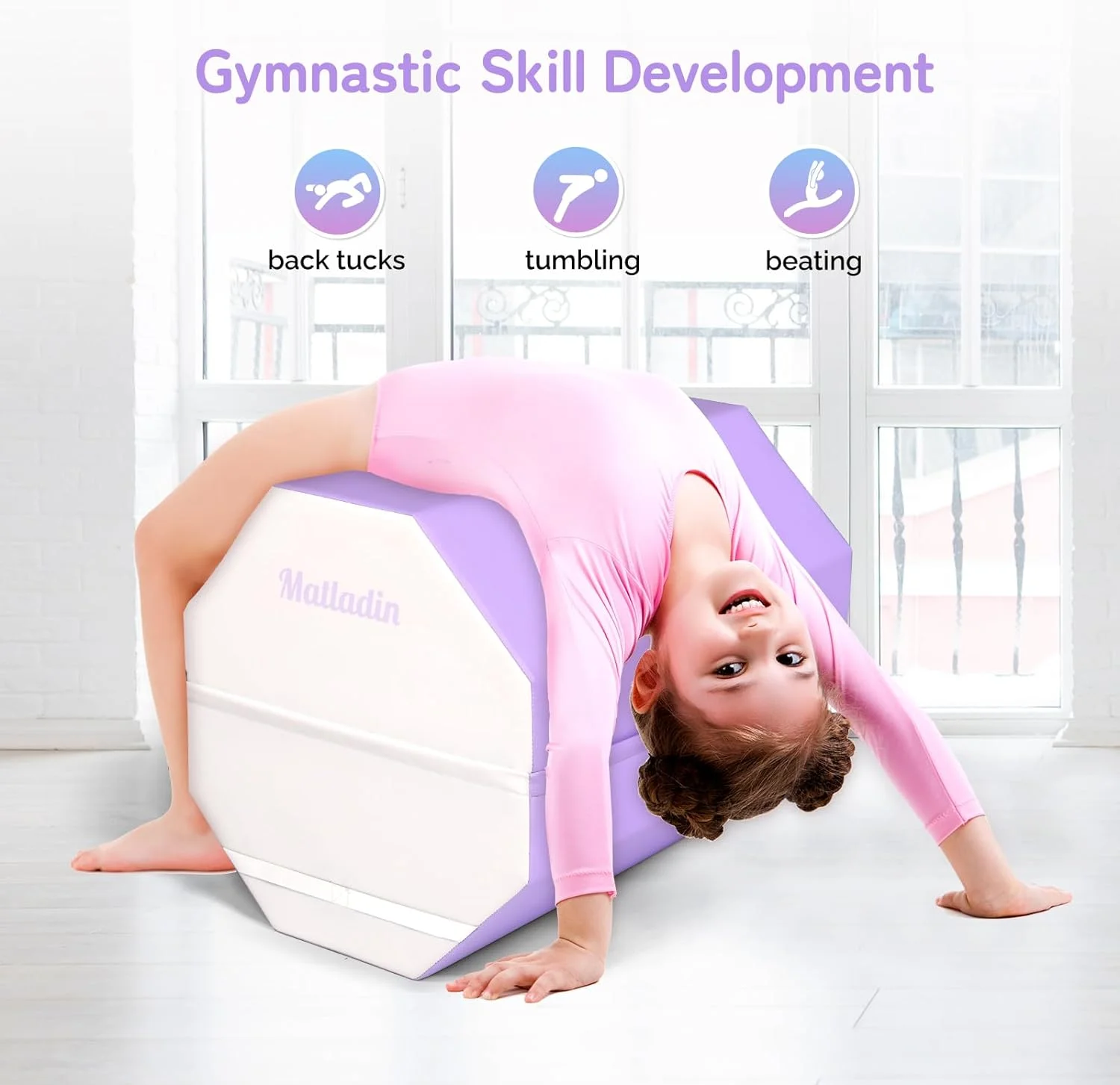 Matladin Octagon Gymnastics Skill Shapes, PVC Pink, 9.7 lb - Image 20