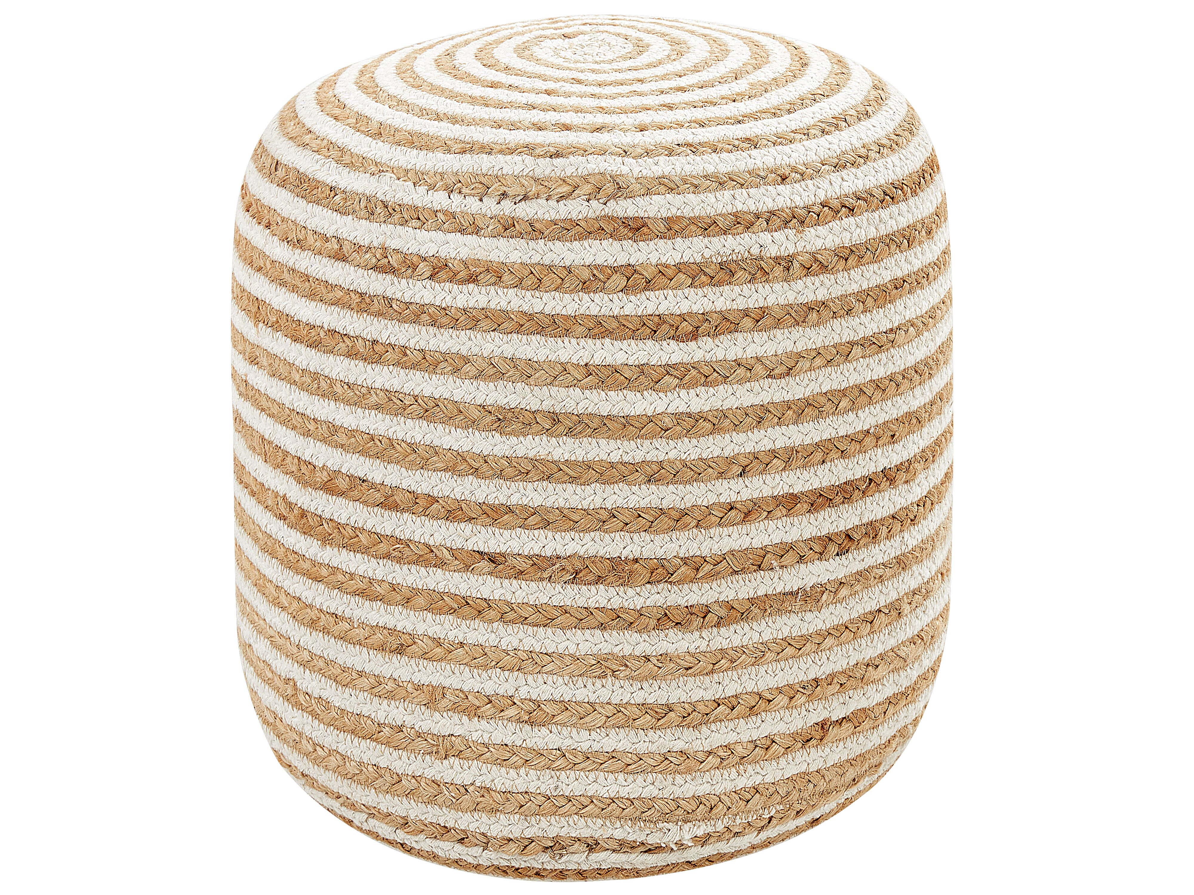 Pouffe RESAFA Jute White Beige