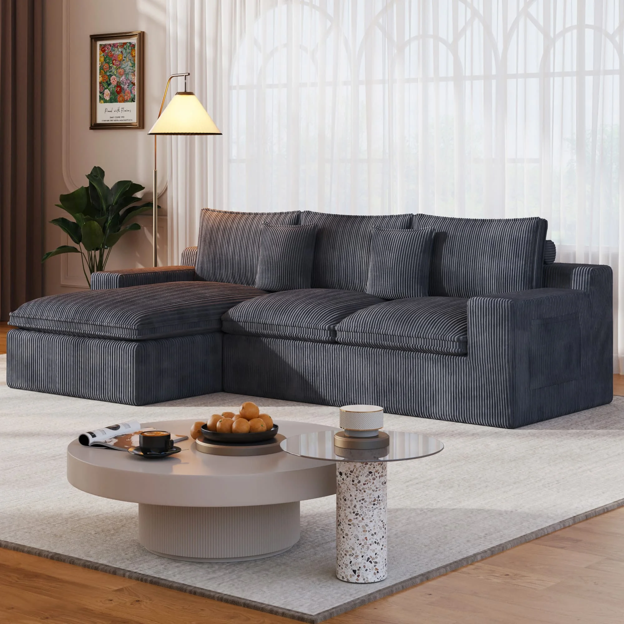 108�� Modular Sectional Sofa, Cloud Sectional Couch with Deep Seat, Modern Modular L-Shape Sofa Couch with Chaise,Upholstered Couches for Living Room Bedroom - Image 21