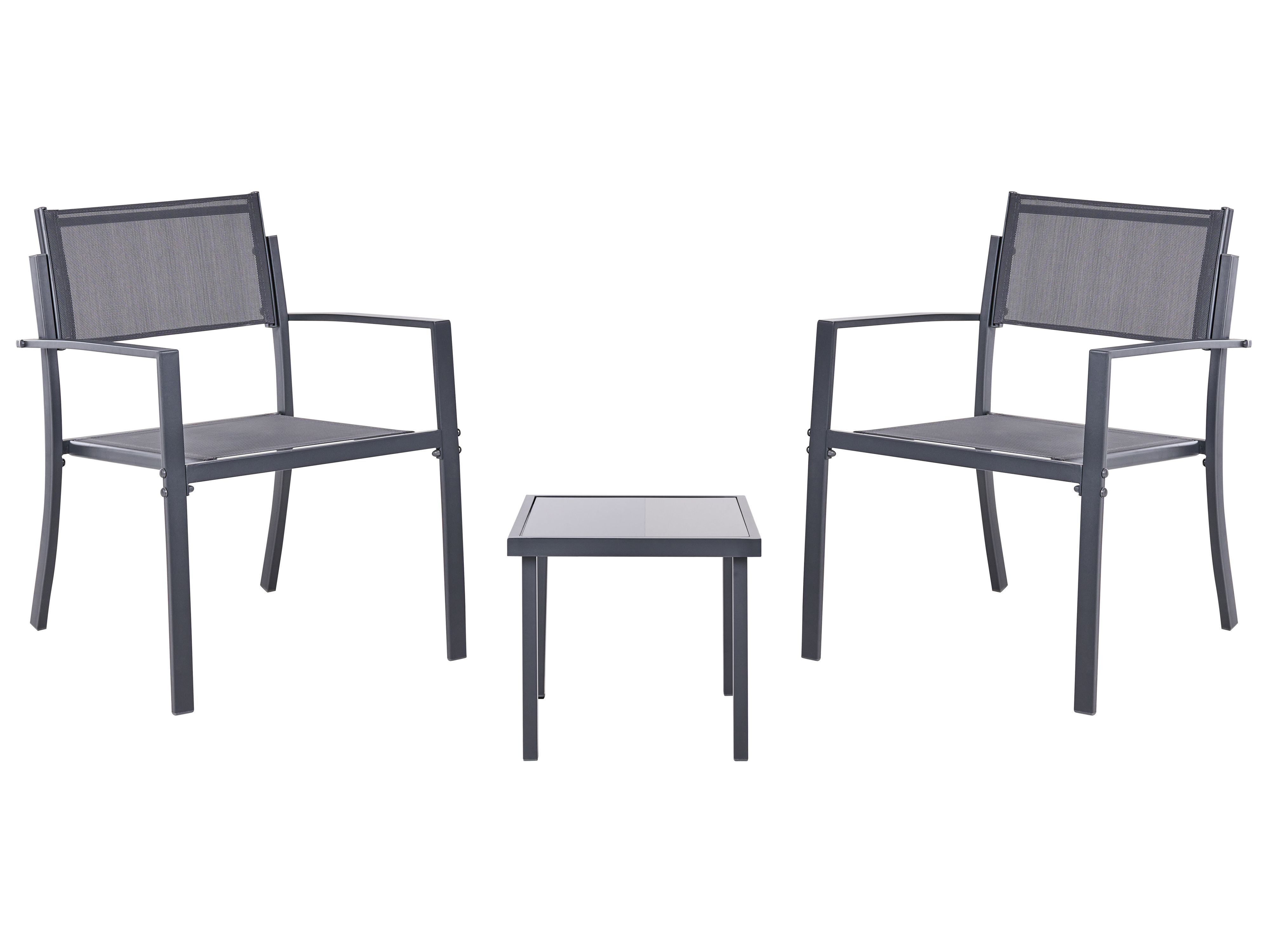 Bistro Set TAVOLETO Metal Dark Grey